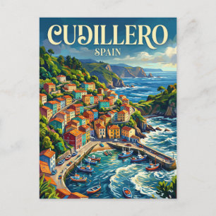 Carte Postale Cudillero Espagne