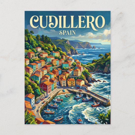 Carte Postale Cudillero Espagne (Devant)