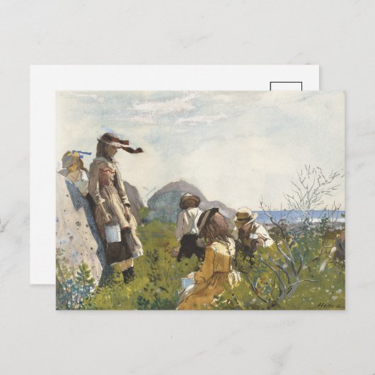 Carte Postale Cueilleurs de baies | Winslow Homer (Devant / Derrière)