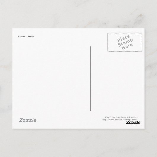 Carte Postale Cuenca, Espagne (Dos)