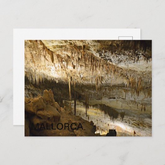 Carte Postale cuevas postales del drach en Porto Cristo, Majorqu (Devant / Derrière)