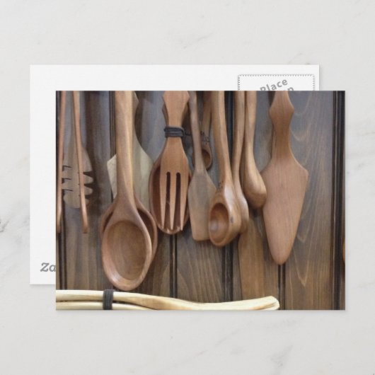 Carte Postale Cuillères en bois (Devant / Derrière)