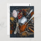 Carte Postale Cuillères et épices en argent (Devant / Derrière)
