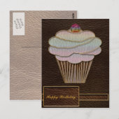 Carte Postale Cuir Apparence Baking Dark (Devant / Derrière)