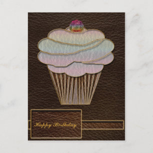 Carte Postale Cuir Apparence Baking Dark