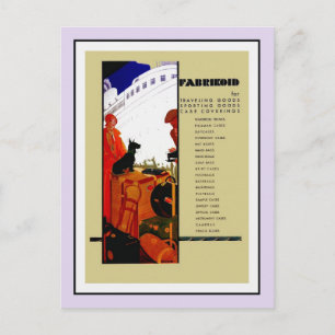Carte Postale cuir art déco des années 1920 comme tissu (2) et