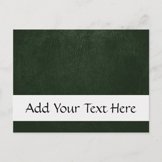 Carte Postale Cuir vert, Texture en cuir, Arrière - plan en cuir (Devant)