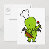 Carte Postale Cuire Avec Le Cthulhu (Devant / Derrière)