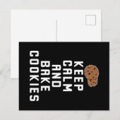 Carte Postale Cuisine au biscuit Conserver le calme et cuire des (Devant / Derrière)