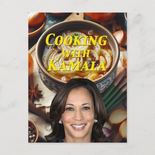 Carte Postale Cuisine Avec Kamala (Devant)