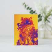 Carte Postale CUISINE AVEC ROSES, Jaune Bleu Orange (Debout devant)