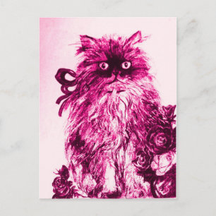 Carte Postale CUISINE AVEC ROSES, Rose Fuchsia Blanc