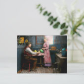 Carte Postale Cuisine - Café du matin 1915 (Debout devant)