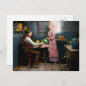 Carte Postale Cuisine - Café du matin 1915 (Devant / Derrière)