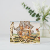 Carte Postale Cuisine dans un pot en terre cuite (Debout devant)