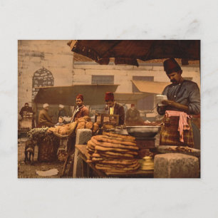 Carte Postale cuisine de rue à Istanbul du XIXe siècle
