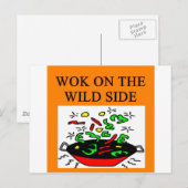Carte Postale cuisine de wok chinois (Devant / Derrière)