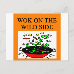 Carte Postale cuisine de wok chinois