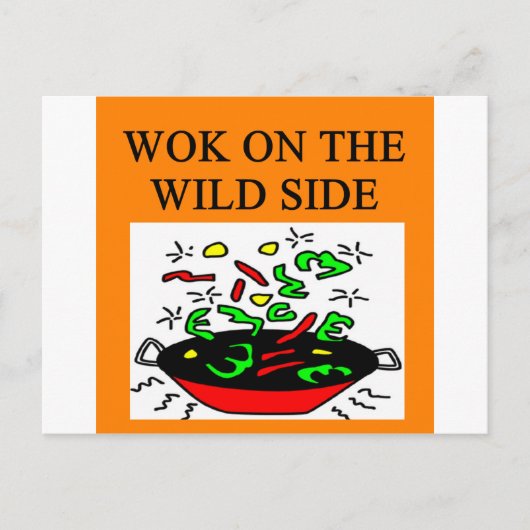 Carte Postale cuisine de wok chinois (Devant)