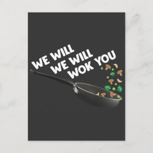 Carte Postale Cuisine drôle Cuisine asiatique Nourriture Pun Cui