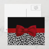 Carte Postale Cuisine élégante peau de léopard noir et blanc (Devant / Derrière)