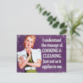 Carte Postale Cuisine et nettoyage (Debout devant)