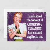 Carte Postale Cuisine et nettoyage (Devant / Derrière)