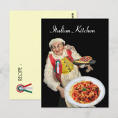 Carte Postale CUISINE ITALIENNE Recette (Devant / Derrière)