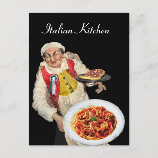 Carte Postale CUISINE ITALIENNE Recette (Devant)