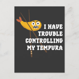 Carte Postale Cuisine japonaise Tempura Chopsticks Fried Shrimps