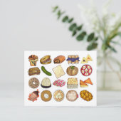 Carte Postale Cuisine juive Cuisine Dîner de Vacances Aliments I (Debout devant)