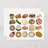 Carte Postale Cuisine juive Cuisine Dîner de Vacances Aliments I (Devant / Derrière)