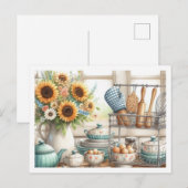 Carte Postale Cuisine Plats Boulangerie Rack Blue Teot (Devant / Derrière)