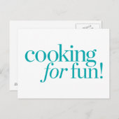 Carte Postale Cuisine Pour Le Plaisir (Devant / Derrière)