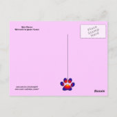 CARTE POSTALE CUISINE PURPLE, PORTRAIT DE CHAT DE CUISINE AVEC P (Dos)