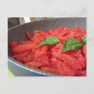 Carte Postale Cuisine sauce tomate maison à base de l'été frais 