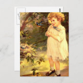 Carte Postale Cuisine victorienne avec oiseaux (Devant / Derrière)