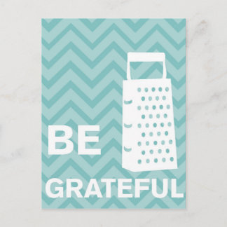 Carte Postale Cuisines créatives - Grater sur chevron.