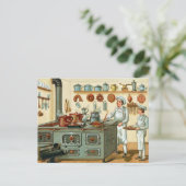 Carte Postale Cuisines vintages dans la cuisine (Debout devant)