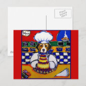 Carte Postale Cuisinier Beagle (Devant / Derrière)