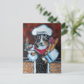 CARTE POSTALE CUISINIER BERGER AUSTRALIEN (Debout devant)