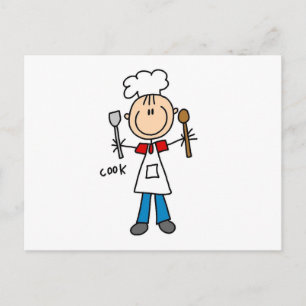 Carte Postale Cuisinier Bonhomme Allumette