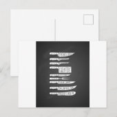 Carte Postale cuisinier cuisinier cuisinier couteaux de recette  (Devant / Derrière)