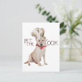 Carte Postale Cuisinier Labrador Retriever Jaune (Debout devant)