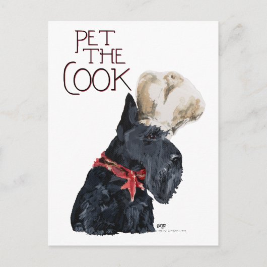 Carte Postale Cuisinier Terrier Écossais (Devant)