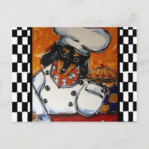 Carte Postale Cuisiniers Dachshund