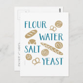 Carte Postale Cuisson de levure de sel d'eau de farine (Devant / Derrière)