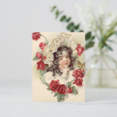 Carte Postale Cuite victorienne aux roses rouges (Debout devant)