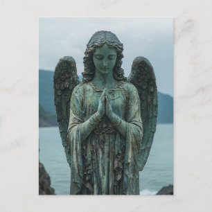 Carte Postale Cuivre de sculpture d'ange et patine