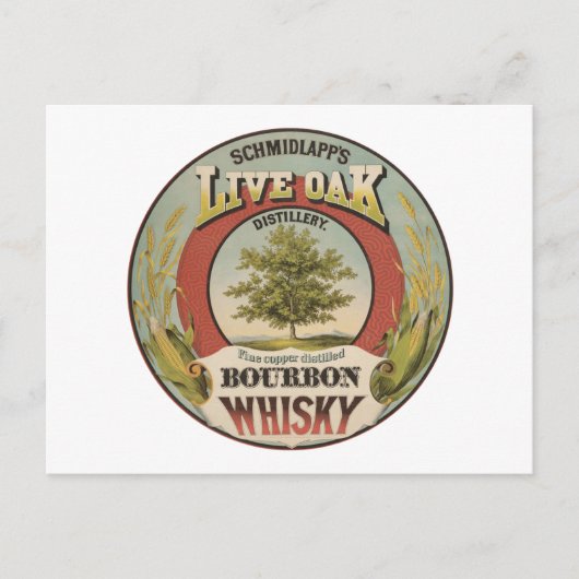 Carte Postale Cuivre fin Distillé Bourbon Whisky. (Devant)